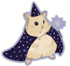 Sticker vinilo estrellas- hamster/ratita maguito - comprar online