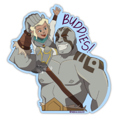 Sticker vinilo - Pike y Grogg Vox Machina - comprar online