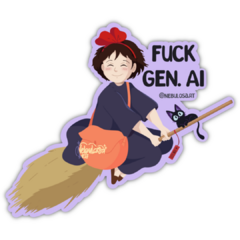 Sticker vinilo holo - Kiki Fuck gen. AI - comprar online