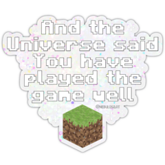Imagen de Stickers Vinilo Clear glitter - End poem Minecraft