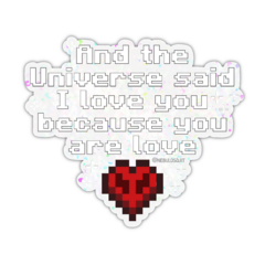 Stickers Vinilo Clear glitter - End poem Minecraft - nebulosa arts