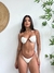 Biquíni Maia - Off White com marrom