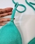 Biquíni cortininha com calcinha lateral dupla - Verde água - Ei verão