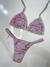 Biquini Sol - Estampa onça verde com rosa - comprar online