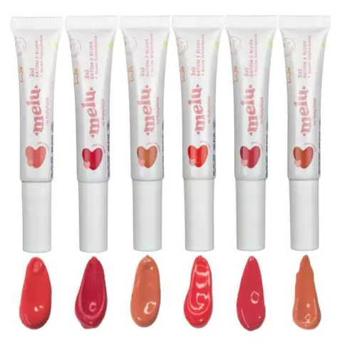 Batom e Blush 2 em 1 - Melu