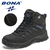 BONA-Botas de couro super quentes para homens, botas de neve de pelúcia, botas na internet
