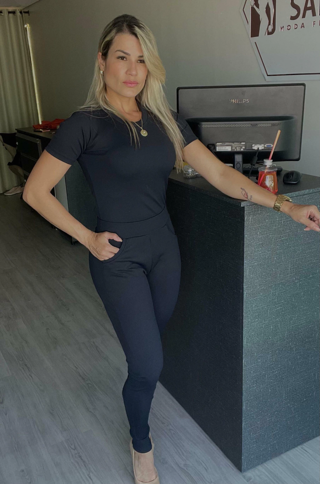 Calça Casual Premium Canelado Preto