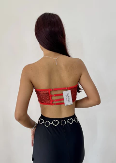 Corselet morcego - Vermelho na internet