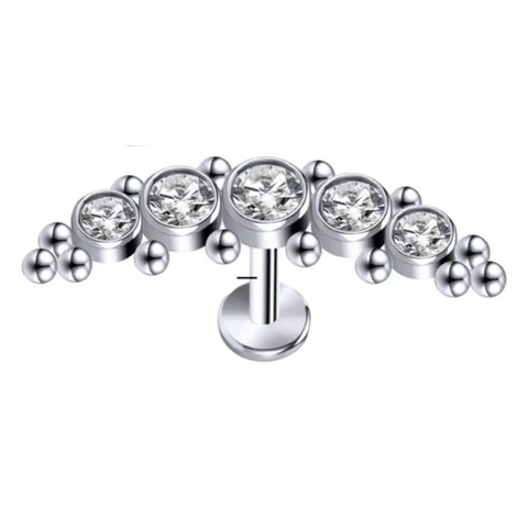 Labret zircônia e bola