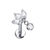 Labret de zirconia com pingente