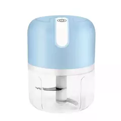 Imagem do Mini Processador Elétrico de Alimentos Portátil com 3 lâminas de aço inox USB 250 ml Bivolt