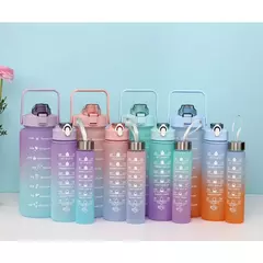 Kit 3 Garrafa Agua Squeeze Galão Com Adesivos Lembretes beber Agua na internet