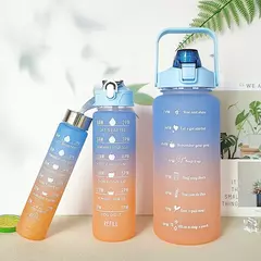 Kit 3 Garrafa Agua Squeeze Galão Com Adesivos Lembretes beber Agua - loja online