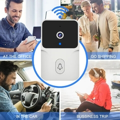 Tuya-campainha de vídeo sem fio, câmera HD, detecção de movimento PIR, alarme IR, campainha de segurança, interferce WIFi - loja online