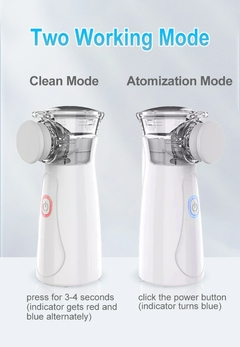 Inalador Nebulizador Portátil para Adultos e Crianças, Mini Vapor Silencioso, Umidificador Nasal - comprar online