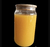 Jugo de naranja natural en vaso de cristal/tapa bamboo