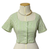 Blusa Cropped Vichy Renner - TAM P
