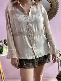 Camisa de seda vintage - TAM 48 - CZD