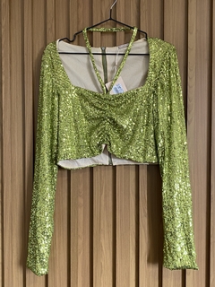 Imagem do Cropped de paetê - TAM G