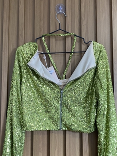 Cropped de paetê - TAM G na internet