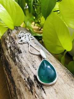 Ágata Verde Gota Grande - comprar online