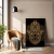 Quadro Decorativo Hamsa Preto e Dourado na internet