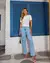Calça Jeans Reta Barra a Fio na internet