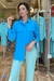 Camisa em Viscolinho com Bolsos Frontais e Fenda Lateral - Selenne Shop