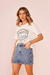T-shirt Bordada Brilhantes Leopard