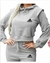 Conjunto de Moletom Feminino Adidas- Cinza