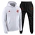 Conjunto de Moletom Flamengo - Adidas - Blusa Branca e Calça Preta