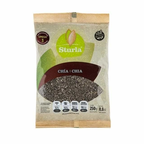 SEMILLAS DE CHÍA SIN TACC VEGANO 250GR. STURLA