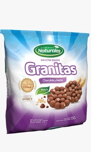 GALLETITAS GRANITAS DE CHOCOLATE Y AVENA 150GR. ELEMENTOS NATURALES