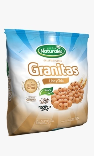 GALLETITAS GRANITAS DE LINO Y CHÍA 150GR. ELEMENTOS NATURALES