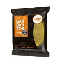 MEDALLÓN DE GARBANZOS, ZANAHORIAS Y JENGIBRE SIN TACC VEGANO 180GR. VIAVEG - comprar online