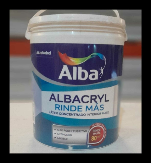 Albacryl Rinde Mas - Latex interior Mate - 4 litros