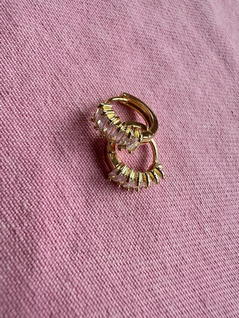 Arracadas mini zirconias alargadas