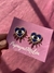 Aretes ojo corazón azul
