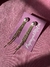 Aretes tiras doradas con perla