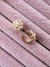Argollas flor perlas