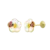 BRINCO INFANTIL FLOR COM JOANINHA RESINADO BANHADO EM OURO