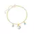 PULSEIRA INFANTIL UNICÓRNIO RESINADO COM PEDRAS BANHADO A OURO - comprar online