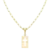 COLAR INFANTIL PARA MENINO PLAQUINHA CRUCIFIXO BANHADO EM OURO