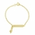 PULSEIRA PLAQUINHA CHAPA COM FIGA BANHADA EM OURO