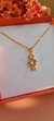 Colar Pingente Menina Pedra Banhado a Ouro - comprar online