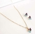 CONJUNTO PONTO DE LUZ FANCY - AZUL E LAVANDA- BANHADO A OURO