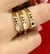 ANEL ABC COM ZIRCONIA PINK- BANHADO EM OURO na internet
