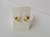Brinco Argolinha Laço Colorido Banhado Ouro 18k