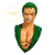 Busto Roronoa Zoro - One Piece em Resina 30 cm com Espadas