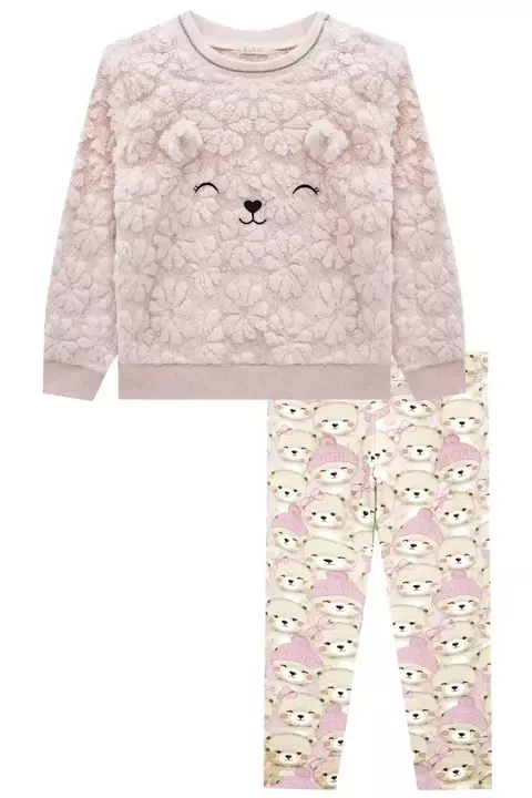 Conjunto Blusa em Pelo e Legging Termoskin Kukiê